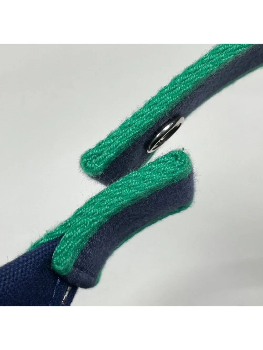 Hermes Brid-a-brac GM Handbag Handle Toile H Navy Green